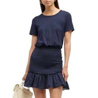 Veronica Beard Aberdeen T-Shirt Dress In Navy