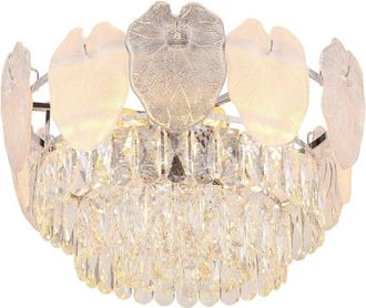 Globo Lighting Benjamin L&aacute;mpara De Techo Cromo K5 Cristales Satinados 8x E14