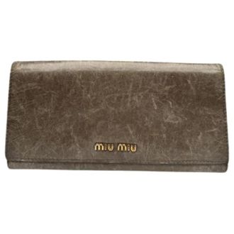 Miu Miu Portafoglio in pelle Pre-owned - - Pre-owned - Donna - Grigio - ONE SIZE