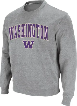 Colosseum Mens Colosseum Heather Gray Washington Huskies Arch & Logo Crew Neck Sweatshirt at Nordstrom, Size Small