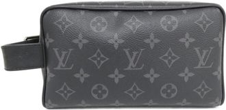 Louis Vuitton Monogram Eclipse Black Coated Canvas Pouch (Pre-Owned)