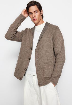 Trendyol MAN Heren Bruin Effen Lang Regular fit Vesten