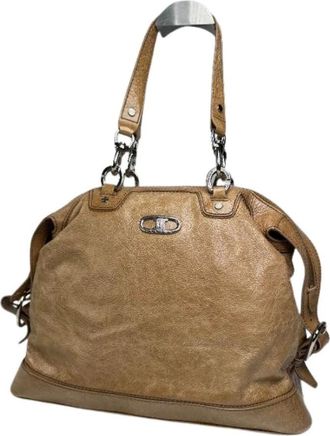 Celine Pre-owned Handbags, female, Brown, Size: ONE SIZE Pre-owned Vintage Canvas Handbag