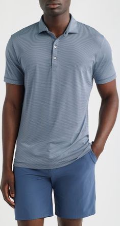 Johnnie-O Lyndon Classic Fit Polo in Navy Tonal at Nordstrom, Size Xx-Large
