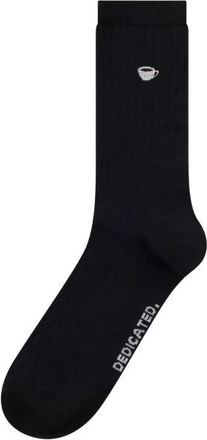 Dedicated Rib Socks Knivsta Coffee Cup EMB Multifunktionssocken - Unisex | schwarz