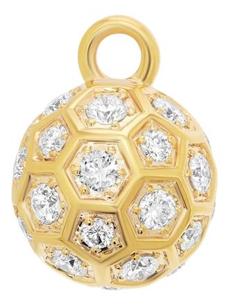 Sara Weinstock 18k yellow gold diamond honey comb ball charm