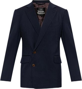 Vivienne Westwood Kostuums, Heren, Blauw, S, Leer, Vivienne Westwood Jassen
