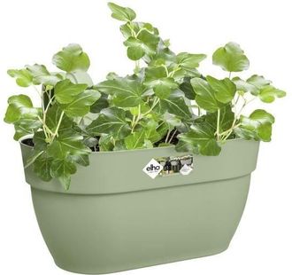 ELHO Jarr&oacute;n Para Plantas - Vibia Campana Easy Hanger Medium - Verde Pistacho - Balc&oacute;n Exterior - L 24.1 X P 36 X A 26.5 Cm - Elho