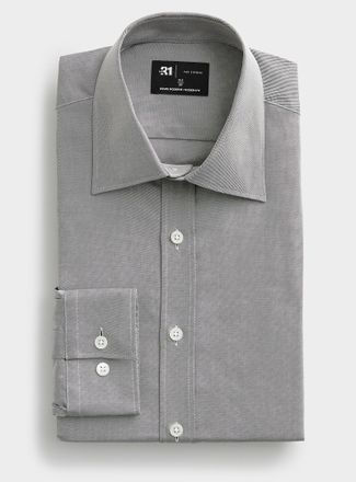 Le 31 Mens Organic cotton twill shirt Modern fit