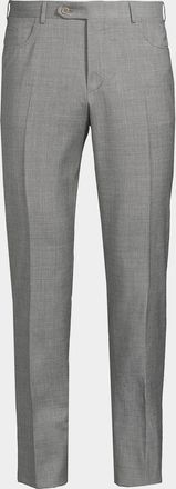 Canali Classic Solid Dress Trousers