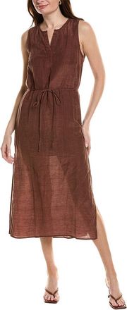 Bella Dahl Sleeveless Belted Linen-Blend Maxi Dress