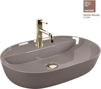 Rea Rea - Lavabo Sobre Encimera Aura 61 Shiny Beige