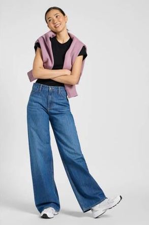 Lee wide leg jeans medium blue denim