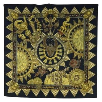 Herm&egrave;s Pre-owned Vintage Zijden Sjaal - Dames - Pre-owned - Veelkleurig - Maat: ONE Size Zijde