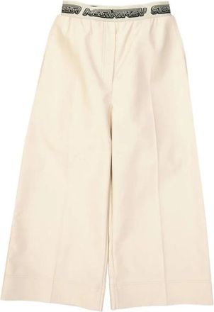 Stella McCartney Viscose Casual Broek - Dames - Vrijetijds broeken - Beige - XS - Broeken