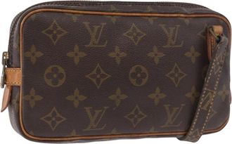 Louis Vuitton Pochette Marly Bandouliere Monogram Canvas Brown Canvas Handbag (Pre-Owned)