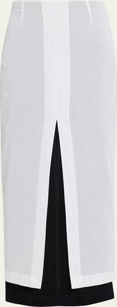 The Row Ismara Layered Midi Split Skirt