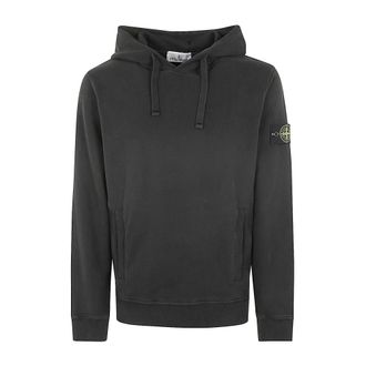 Stone Island Hoodies & sweatvesten, Heren, Zwart, XL, Katoen, Iconische Hoodie