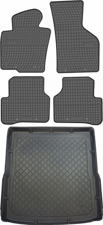 OEM Juego De Alfombrillas De Goma Para Coche Y Maletero Para Volkswagen Passat B7 Kombi (09.2010-11.2014)