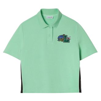 Lacoste Dames/Dames Gestreept Poloshirt (Groen)