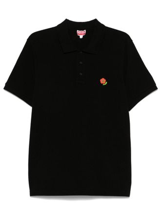 Kenzo Pop Embroidered polo shirt - men - Cotton - L - Black