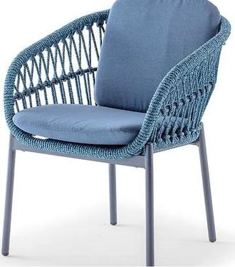 LLR Collection Outdoor Design Stuhl Elba mit Armlehnen, Blau