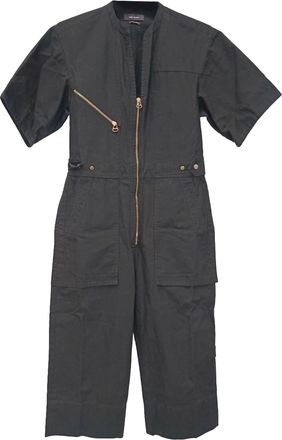 Isabel Marant Talma Zip-Up Jumpsuit in Black Cotton