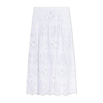 Etro Etro, Midi Skirts, female, White, Size: 2XS Broderie Anglaise Midi Skirt