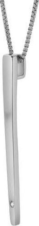LuvMyJewelry Kira Sterling Silver 0.08 Ct Diamond Bar Pendant in 925 Sterling Silver at Nordstrom