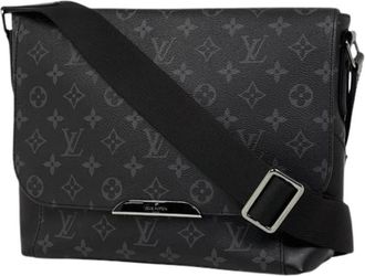 Louis Vuitton Pre-owned Cross Body Bags, male, Black, Size: ONE SIZE Pre-owned Monogram Eclipse Shoulder Bag