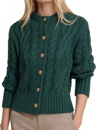 Southern Tide Clarke Cable Knit Cardigan In Salt Meadow