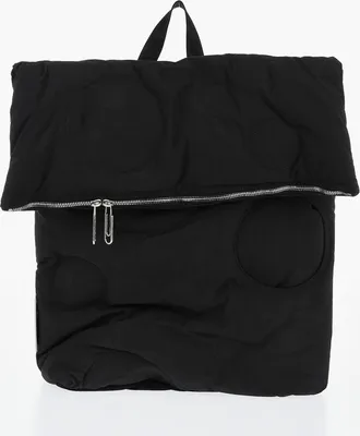 Off-white Solid-Color Nylon Backpack METEOR With Leather Trims Off-White
