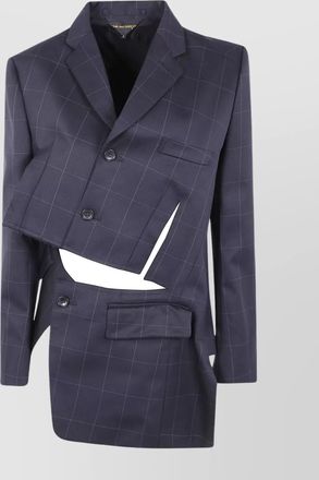 Comme Des Garçons modern cut-out check pattern jacket