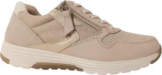 Gabor Womens Rollingsoft Sneaker In Nubuk/meshm K(Perf) Puder/weiss