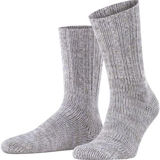 Falke Brooklyn Cotton Knit Boot Socks in Metal Grey at Nordstrom, Size Medium