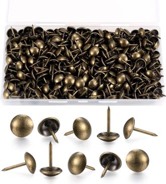 OEM (l)200 Piezas De Clavos Para Tapicer&iacute;a, Clavos Decorativos Para Tapicer&iacute;a, Tachuelas Para Tapicer&iacute;a, Clavos De Lat&oacute;n Antiguo Para Muebles Con Caja De 