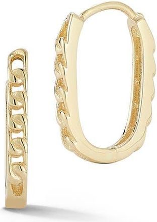 Ember Fine Jewelry Curb Link Huggie Hoop Earrings in Gold at Nordstrom Rack