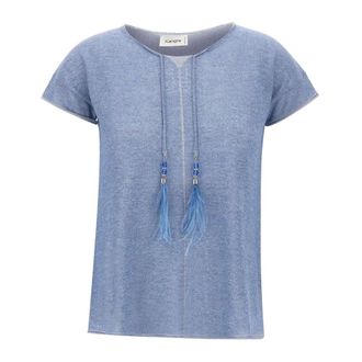 KANGRA Dames, Blouses & Shirts, Blauw, Maat: 2XL Katoen