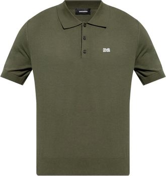 Dsquared2 Polo con logo ricamato - Verde