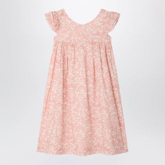 BONPOINT Galantine pink voile dress with floral print