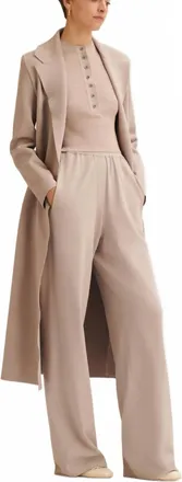 Scanlan Theodore Crepe Knit Soft Trouser In Oyster