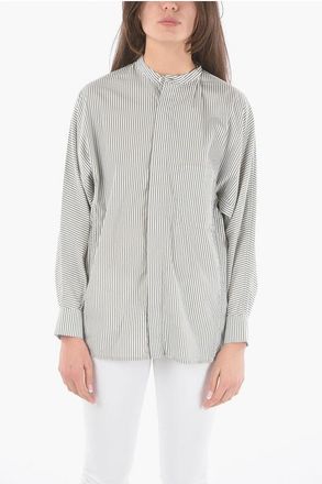 Woolrich Striped Oversized Shirt with Breast Pocket size Xs