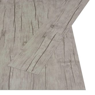 vidaXL Lama De Suelo Autoadhesiva 32 Pcs Roble Lavado 4,46 M&sup2; Pvc Vidaxl