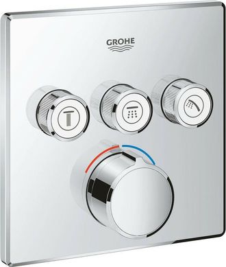 GROHE Miscelatore SmartControl Termostatico a 3 Vie - P.Esterna Incasso - Controllo Intelligente Tramite Pulsante