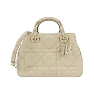 Dior Pre-owned Lady 95.22 Borsa Piccola in Pelle di Vitello - - Pre-owned - Donna - Beige - ONE SIZE