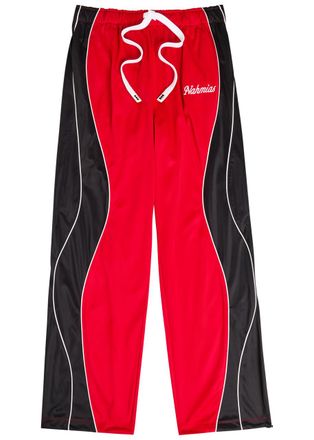 Nahmias Ollie Logo Panelled Jersey Track Pants - Red - XL