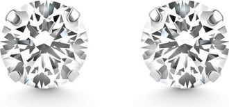 Pompeii3 1/4 Ct TW Small Diamond Studs 14k White Gold Lab Grown Size: Small