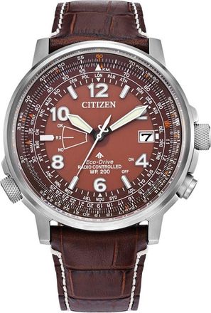 Citizen Mens Eco Skjy Brown Dial Watch