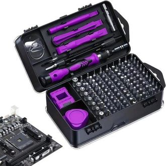 OEM Set Di Cacciaviti Di Precisione Con Punte Per Piccole Riparazioni, 115 Pezzi, Formato Compatto, Colore Viola