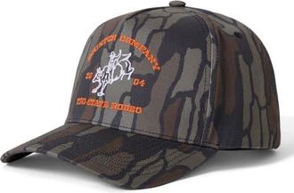Brixton Danforth Logo Embroidered Snapback Baseball Cap in Bark Camo at Nordstrom